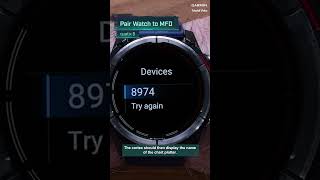 Tutorial - quatix 8: Pair Watch to MFD #garmin #smartwatch #quatix8 #quickguide #wearabletech
