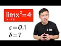How to find a delta for a specific epsilon (epsilon-delta definition of a limit) thumbnail