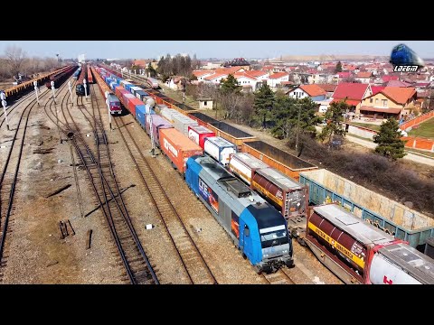 Tren LTE Intermodal Train in Gara Episcopia Bihor Train Station - 24 March 2022