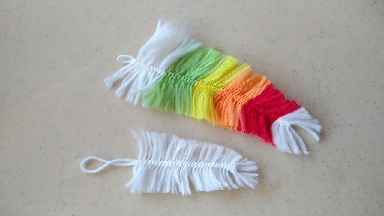 Feather Making Using Thread How to make a feather - YouTube