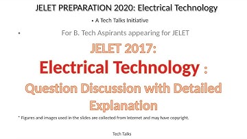 JELET Exam Preparation | 2017 Questions | Electrical Technology | Detailed Explanation | in Bengali