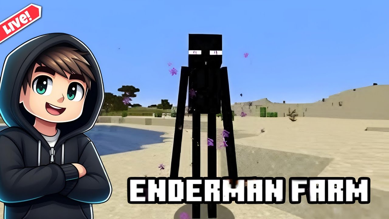 How to make an enderman farm in the overworld | public smp 🔴 live - YouTube