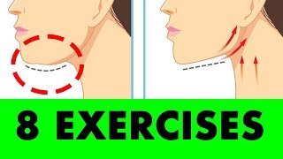 8 Simple Exercises To Get Rid Of Double Chin - Reduce Face Fat At Home