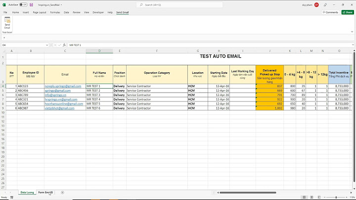 Hướng dẫn làm bảng lương trên excel và gửi mail năm 2024