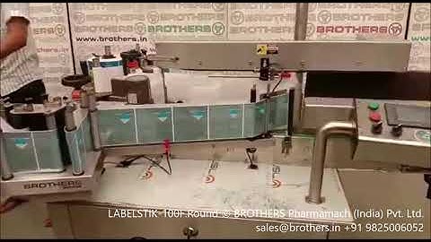 LABELSTIK-100F.Round Sticker Labelling for Flat Bottle and Wrap Round Label for Round Bottles