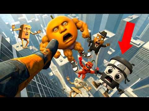 Spartan Kicking ALL Brainrot Italian Memes in Golden City in Garry's Mod