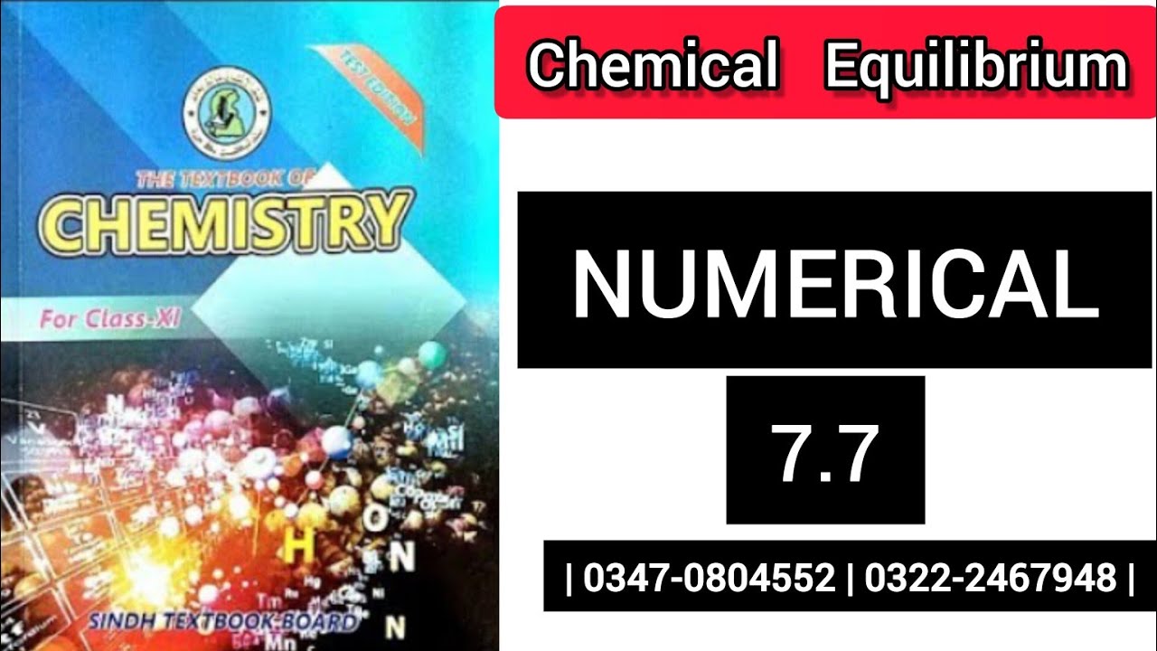 Numerical 7.7|Chemical Equilibrium|Chapter 7|Chemistry ...