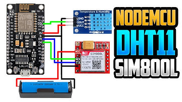 ESP8266 DHT11 SIM800L | GSM Based Temperature Monitoring with NodeMCU