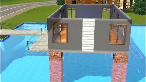 Sims3 Build a house over swimming pool tutorial