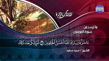 اغمض عينيك وتمتع بالنسخة النقية لـتلاوة المؤمنون 🌱 لسلطان القراء الشيخ  الــســيــد ســعــيــد