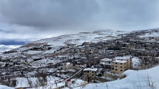 Snow Ambience in Bludan (Damascus Countryside) | Syria in winter 2024