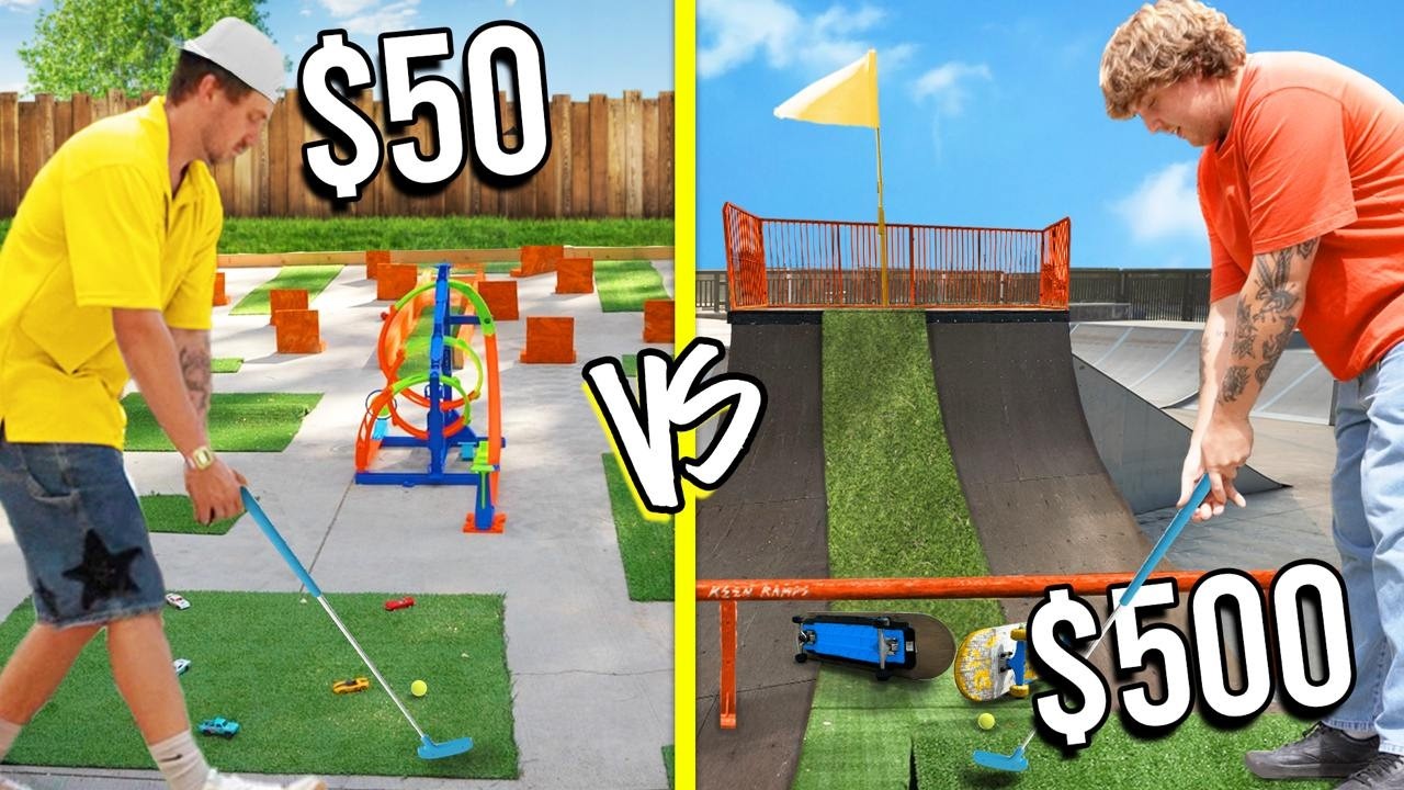 $50 VS $500 MINI GOLF COURSES!