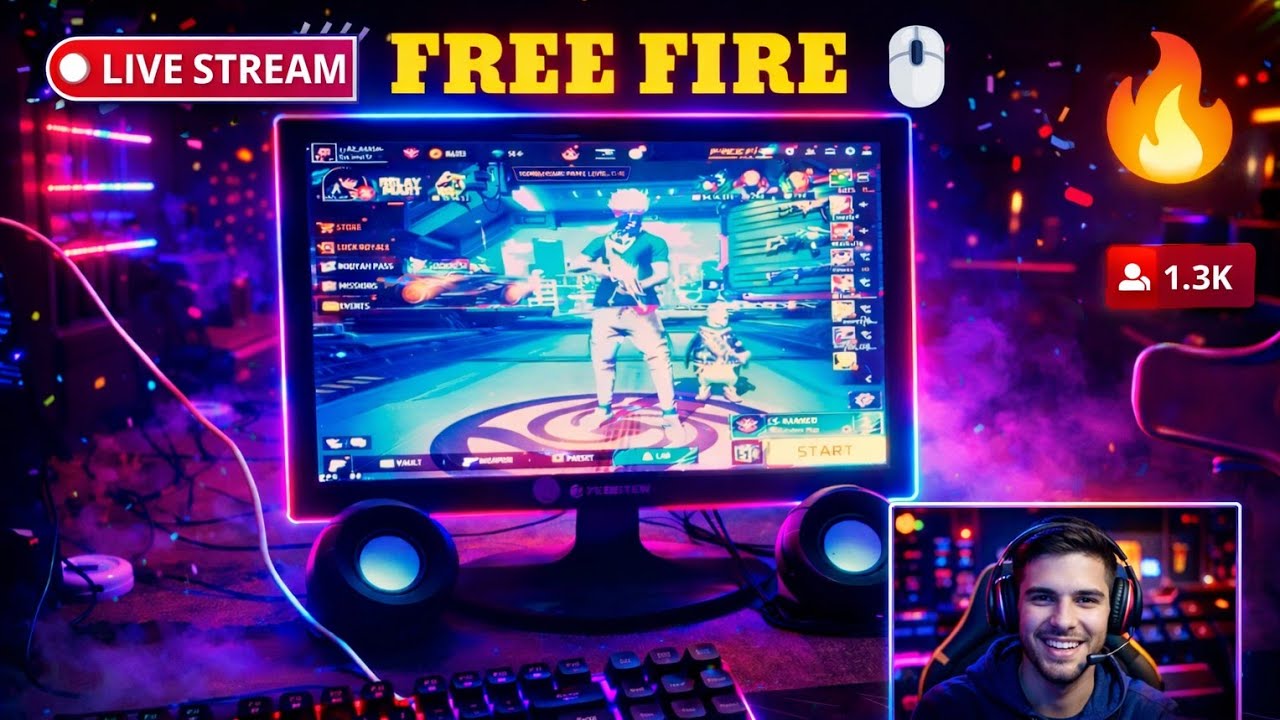 Free fire live steam 🔥 PC ⌨️🖱️