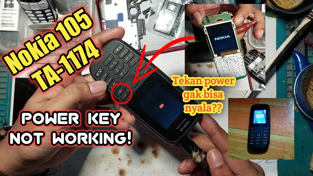 Nokia 105 TA-1174 power key solution | Solusi Tombol Power Tidak Berfungsi