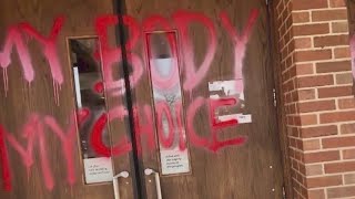 Church parishioners react to abortion rights vandalism