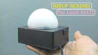 Membuat lampu emergency | lampu cas | lampu darurat | dari baterai bekas leptop.