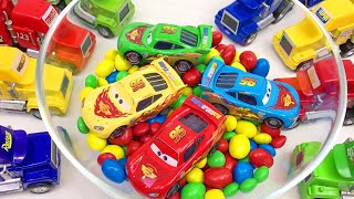 Mixing Cars Lightning Mcqueen Toys in Color Candy