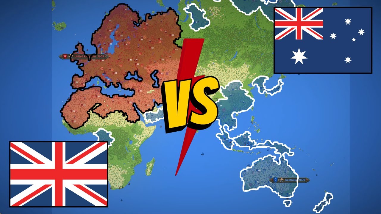 UNITED KINGDOM Vs AUSTRALIA WorldBox Timelapse YouTube UNITED KINGDOM Vs AUSTRALIA WorldBox Timelapse YouTube