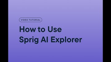 How to Use Sprig AI Explorer