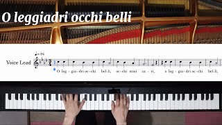ピアノ伴奏O Leggiadri Occhi Belli As-Dur楽譜付き