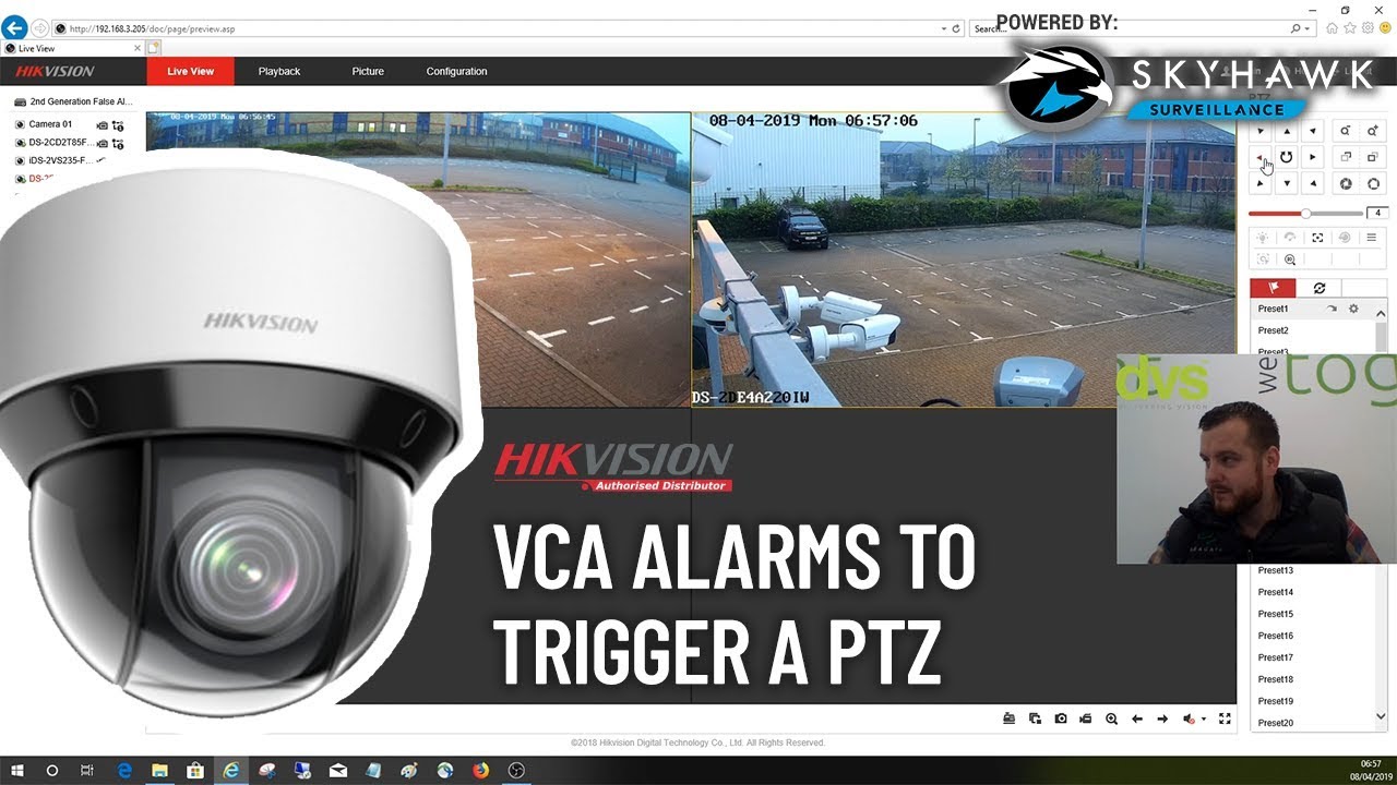 hikvision vca setup