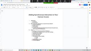 Synchronous Online Interaction in Your Canvas Course