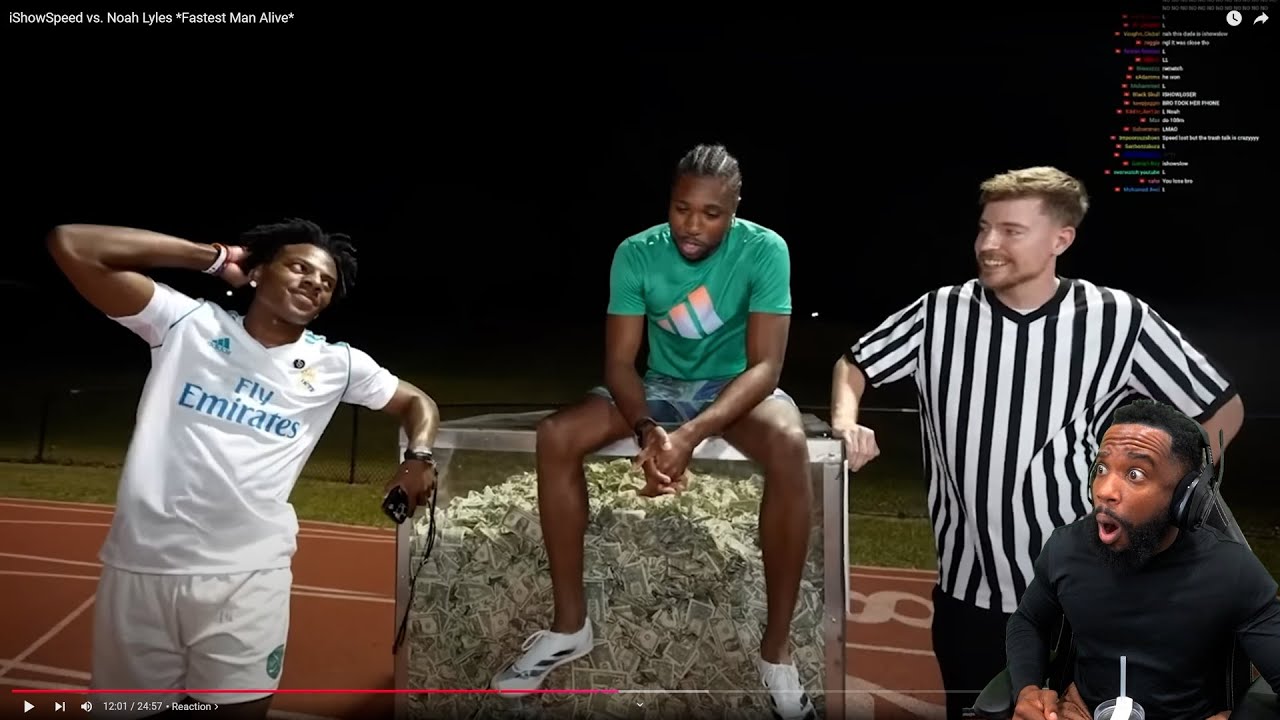 iShowSpeed vs. Noah Lyles For 100k With Mr.Beast!  *Fastest Man Alive*