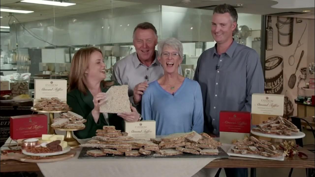 Enstrom 2 lb. Milk or Dark Chocolate Almond Toffee on QVC YouTube
