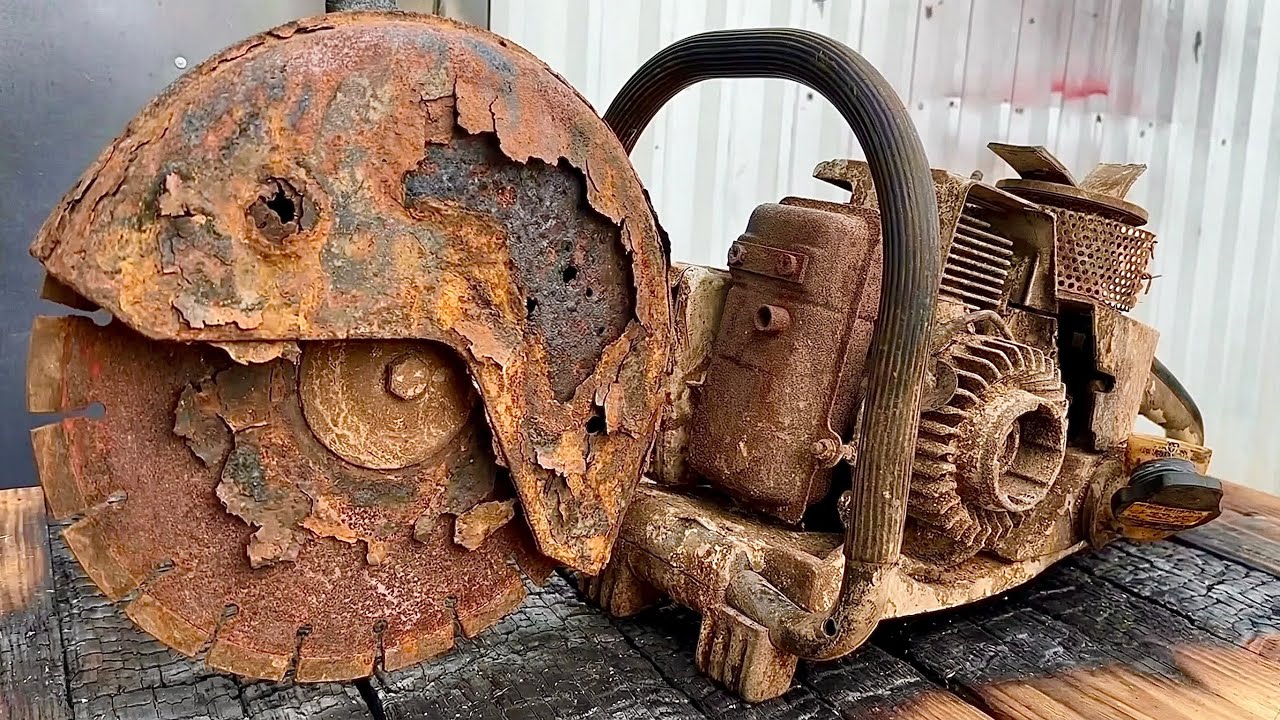 Restore old rusty STIHL cutters concrete | restoration | Restoration cut machine abandoned 15years