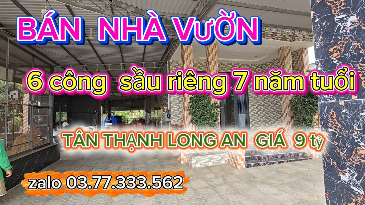 Bán  biệt  thự  vườn  9 tỷ tại  tân  thạnh long an