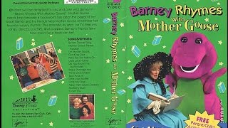 Barney Rhymes With Mother Goose Vhs 1993