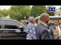 Members of the Zulu royal family arrive to pay their respects to the Buthelezi family