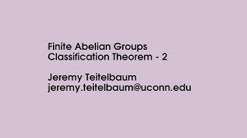 Finite Abelian Groups: Classification step 2