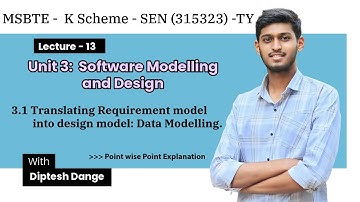 3.1 Translating Requirement model into design model: Data Modelling | SEN K scheme MSBTE |315323| U3