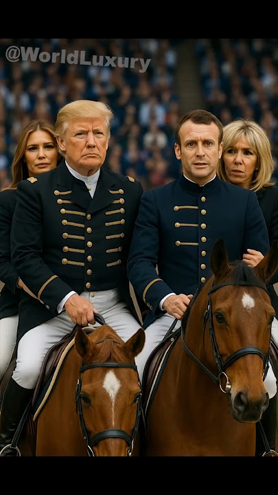 “Trump vs Macron: The Great Horse Race Showdown” parody