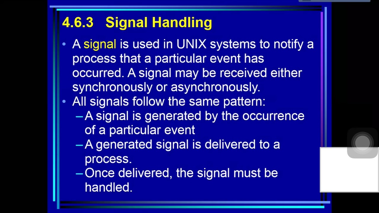 Sec 4.6. Threading issues in system