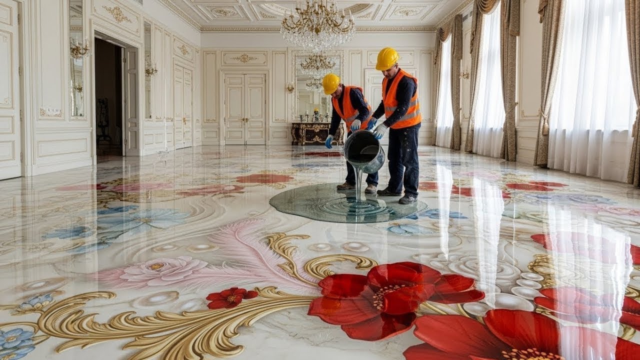 Top  Luxurious Epoxy Flooring Designs Featuring Resin Pours, Wood and Stone 