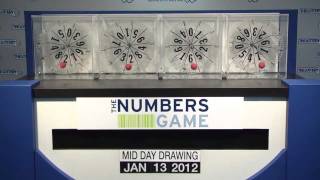 Midday Numbers Game Drawing: Friday, January 13, 2012
