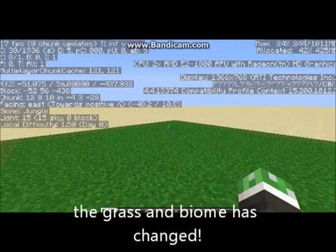 How to change your biome in minecraft - YouTube