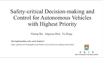 Safety-critical Decision-making and Control for Autonomous Vehicles with Highest Priority