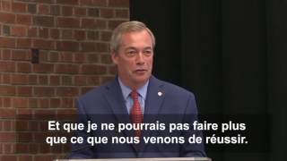 Nigel Farage, Leader Des Pro-Brexit, Démissionne De La Présidence De Ukip
