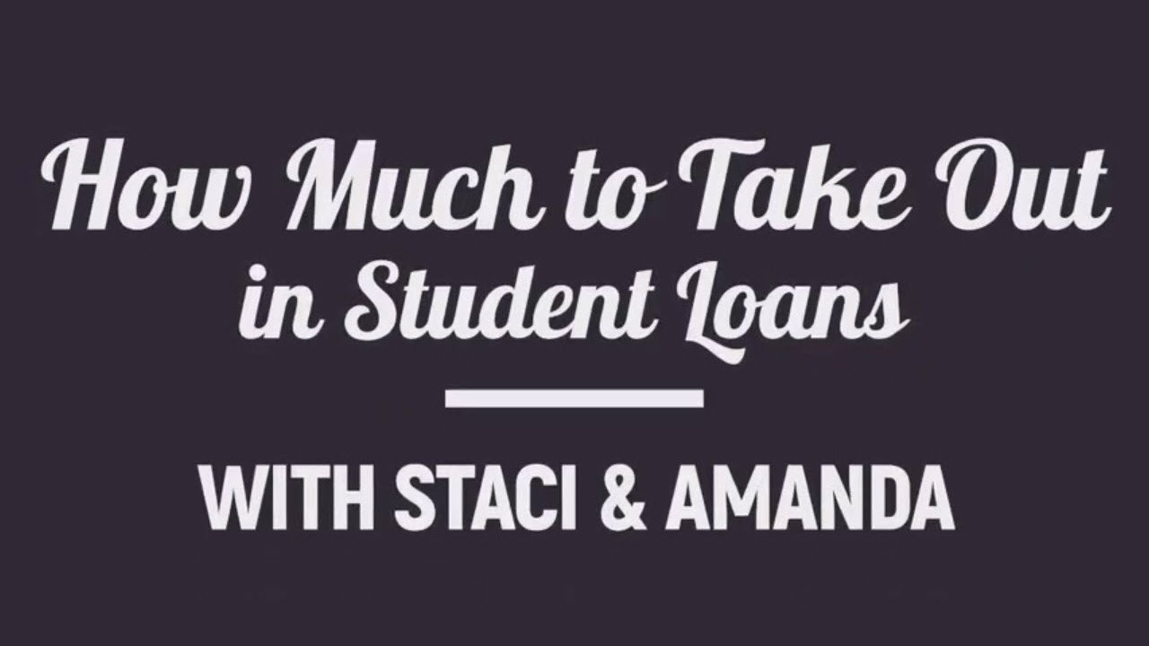 video to gif How much to take out in student loans