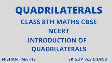 Class 8th Maths Chapter:10 (Quadrilaterals) Introduction