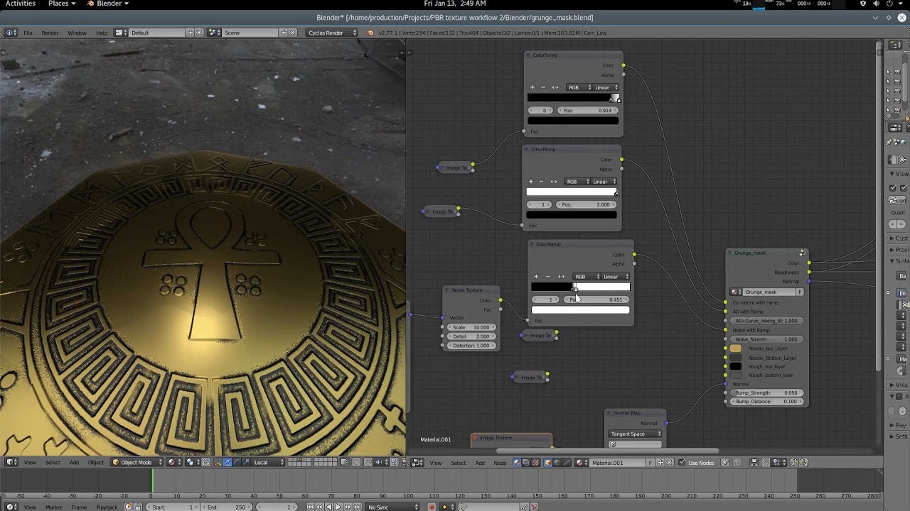 PBR Creation Workflow in Blender-Procedural Map: Grunge Scratch: Part-5 - YouTube
