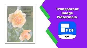 How to add a transparent photo watermark in a pdf file in Wondershare PDFelement