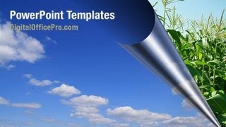 Rolled-Up Sky PowerPoint Template Backgrounds - DigitalOfficePro #02183W