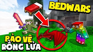 KHANGG TROLL NOOB TEAM BEDWARS BẢO VỆ RỒNG LỬA VIP VÀ TIÊU DIỆT RỒNG H3 *KHANGG VÀ T GAMING BEDWARS