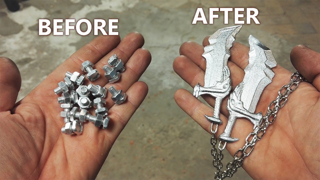 ⁣Turn Aluminum Bolts Into Mini Blades Of Chaos (God Of War)