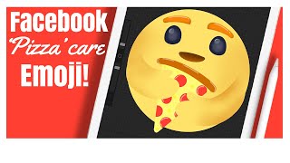 Facebook care emoji | Pizza Edition  (Procreate Drawing)