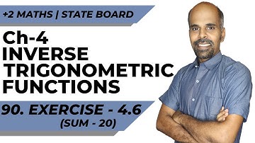 12th | ex. 4.6 | Q.No. 20 | Inverse trigonometric functions | State Board | ram maths